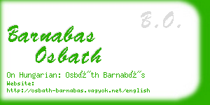 barnabas osbath business card